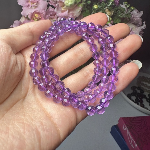 Natural Amethyst Bracelet and Ring Set - Picture 6 of 9